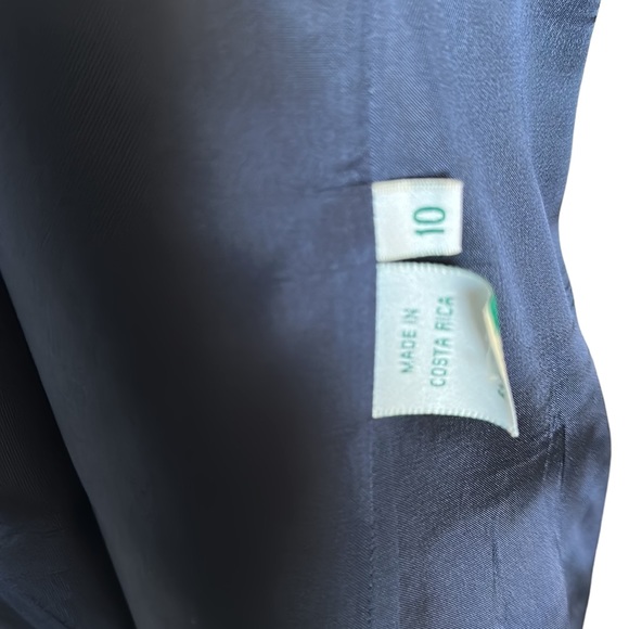 Austin Reed vintage navy blue double breasted wool blazer size 8 petite - Picture 7 of 8